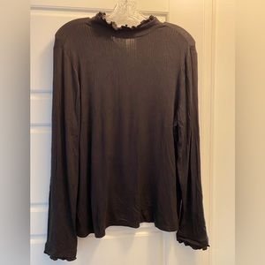 Elle mock neck top, size XL, black